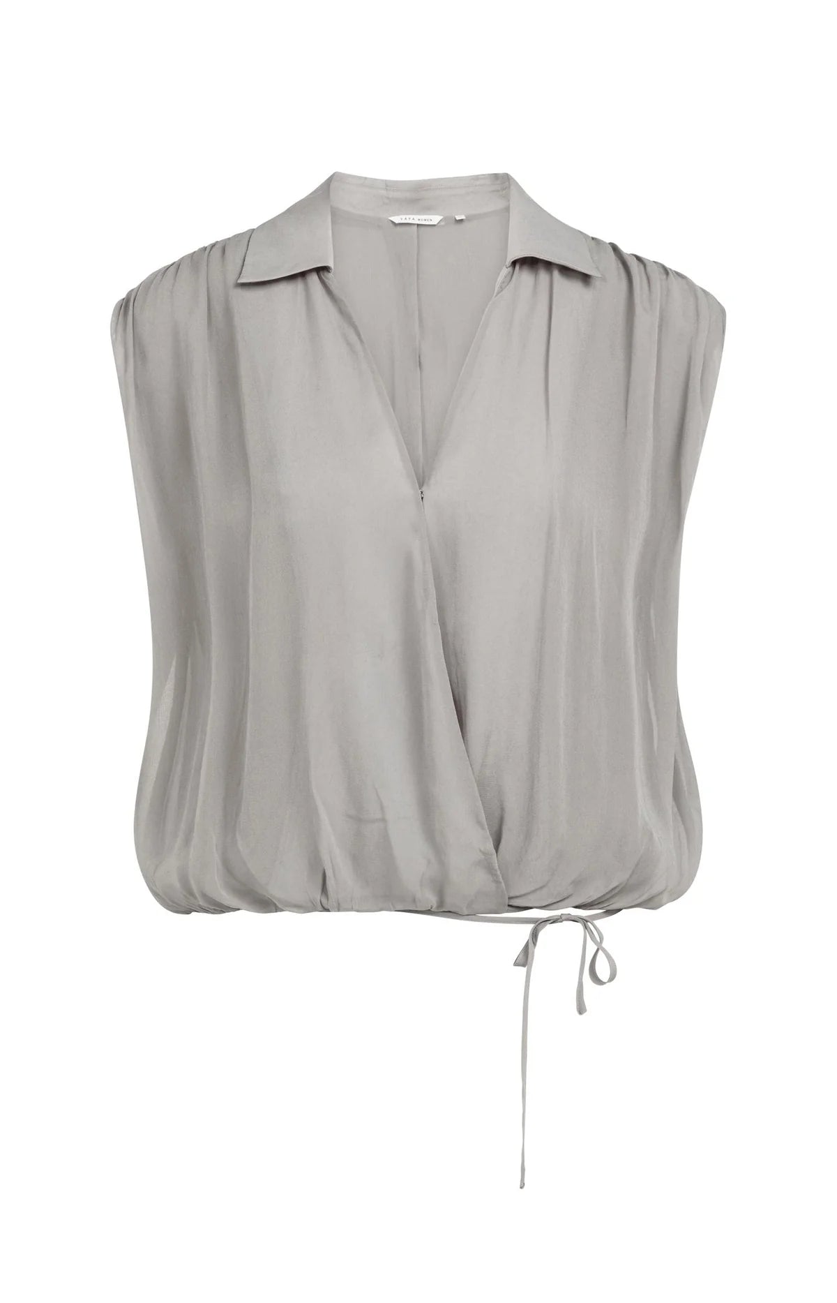 Storm Cloud Wrap Blouse