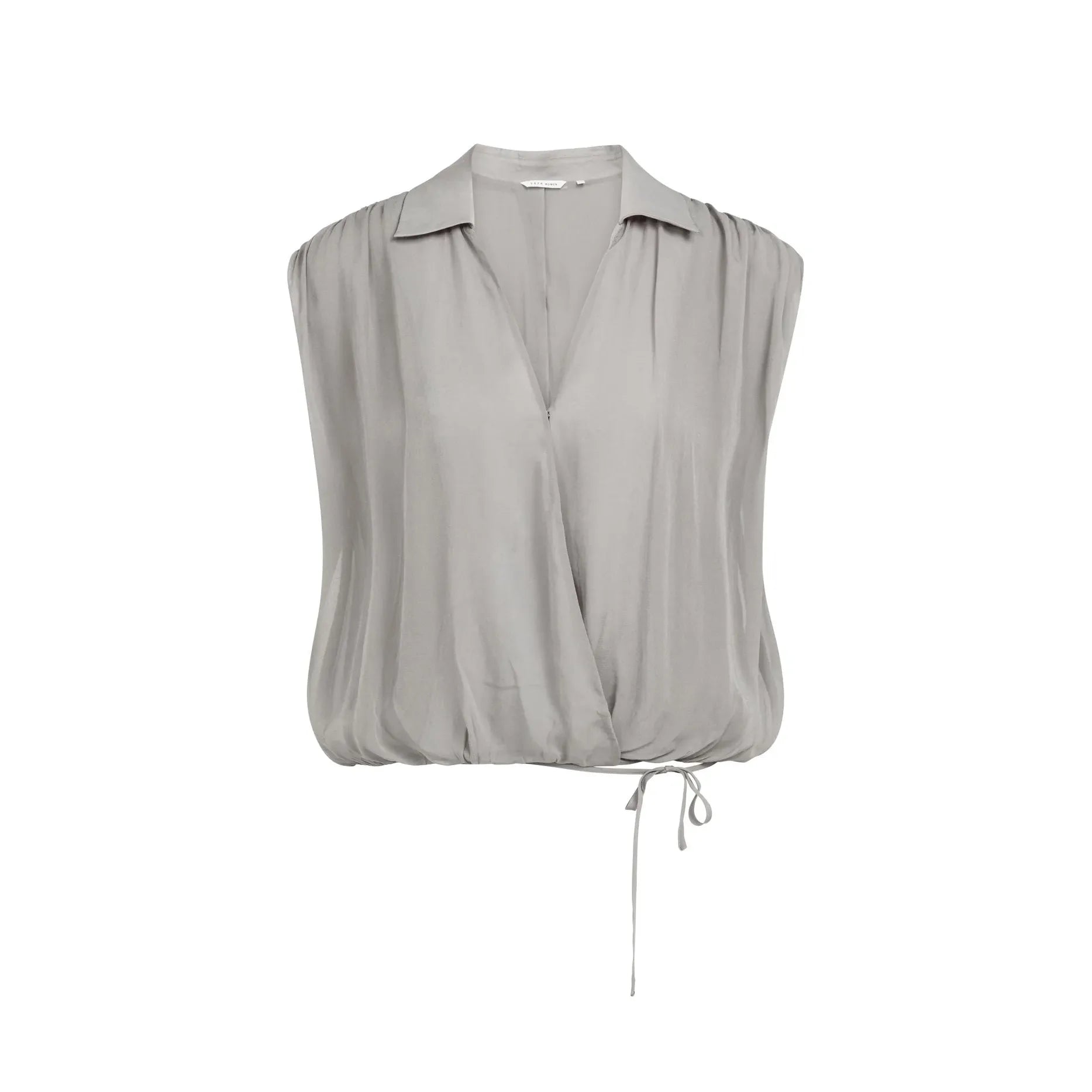 Storm Cloud Wrap Blouse