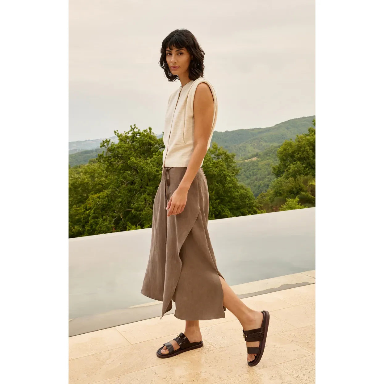 Shoulder Detail Cardigan with Fitted Waist