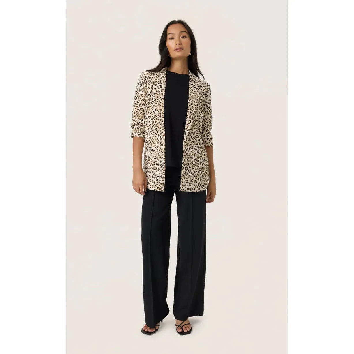 Shirley Short Sleeve Blazer Leopard Blazer