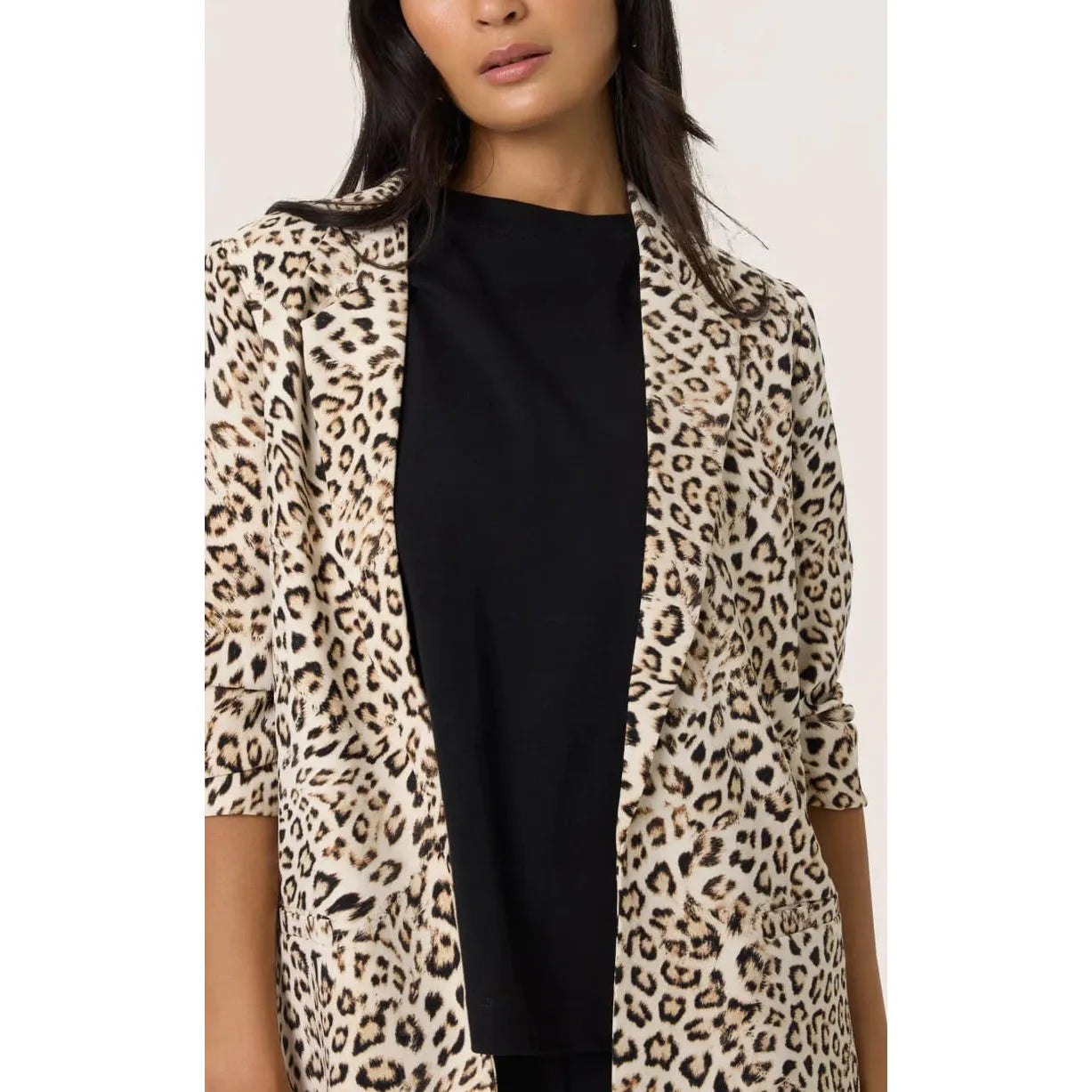 Shirley Short Sleeve Blazer Leopard Blazer