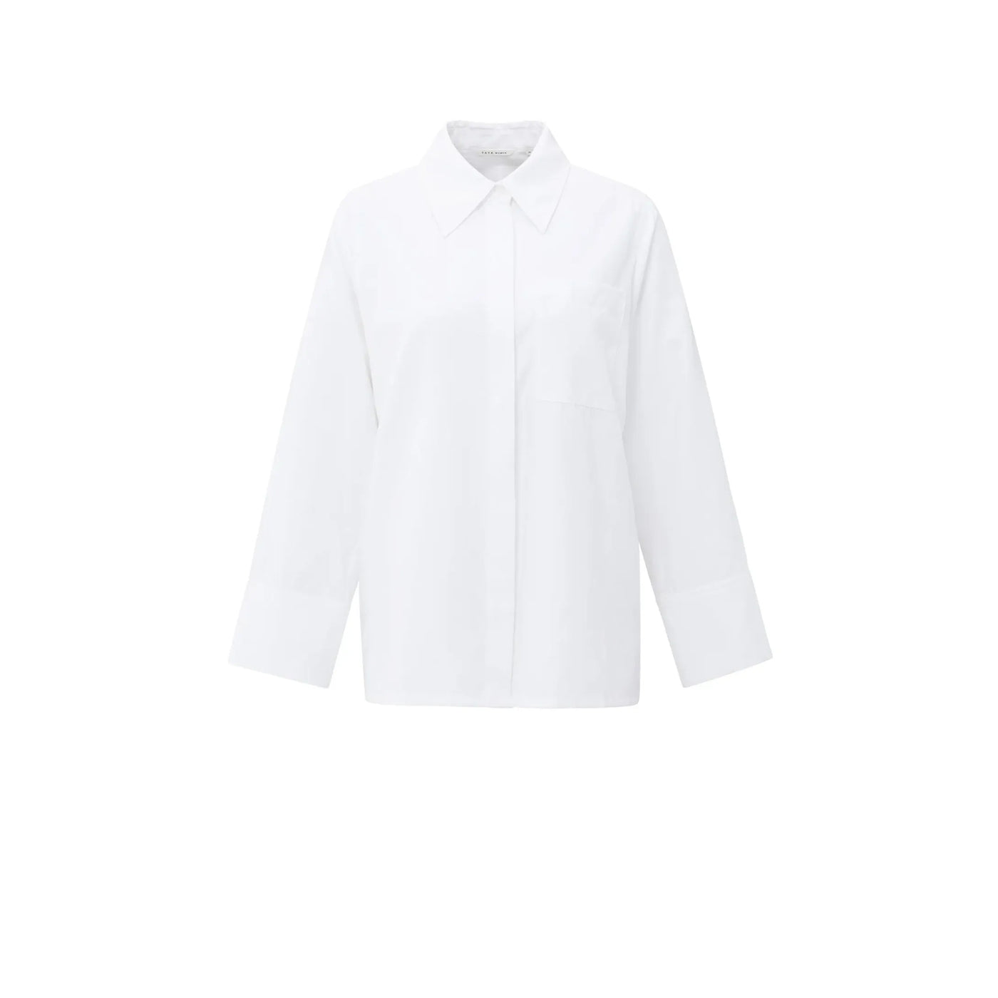 Soft oversized blouse with wide cuffs and chest pocket