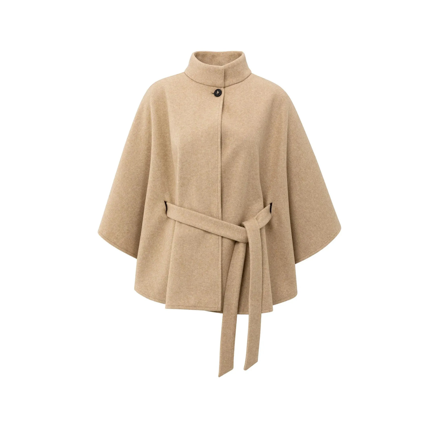 Soft Woven Belted Poncho
