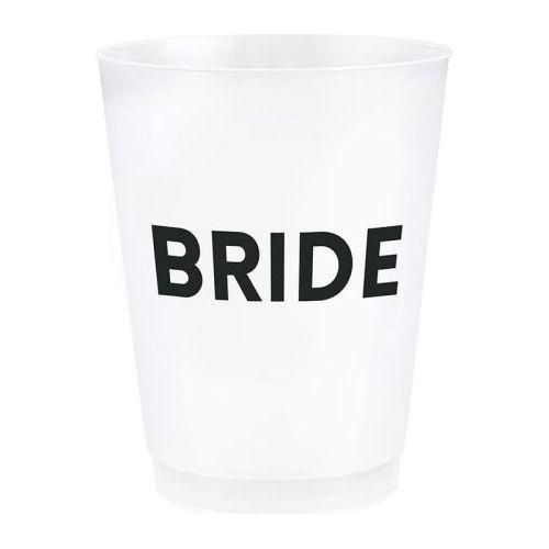 Bride & Team Bride Frosted Cups - 8/PK