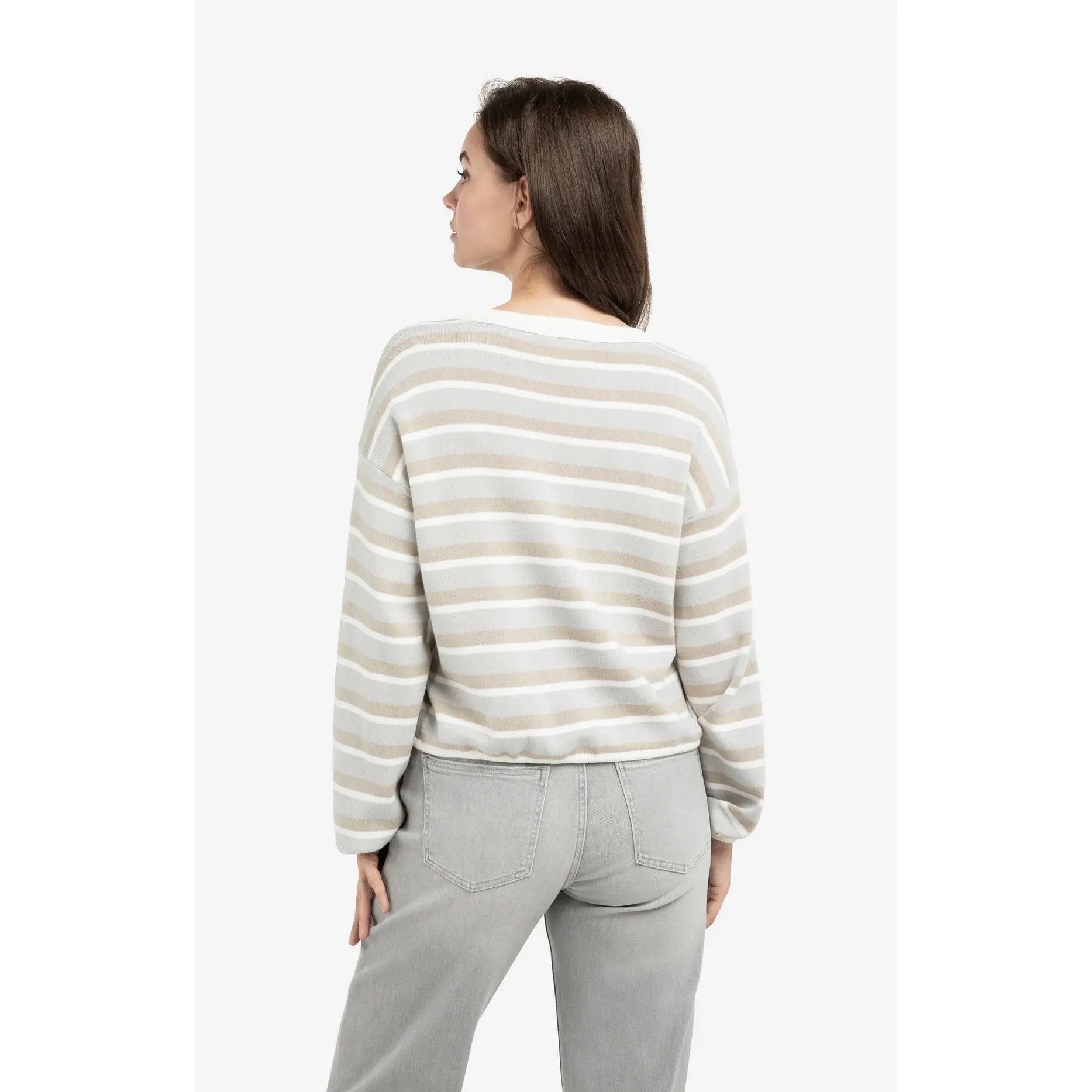 Striped Drawstring Sweater