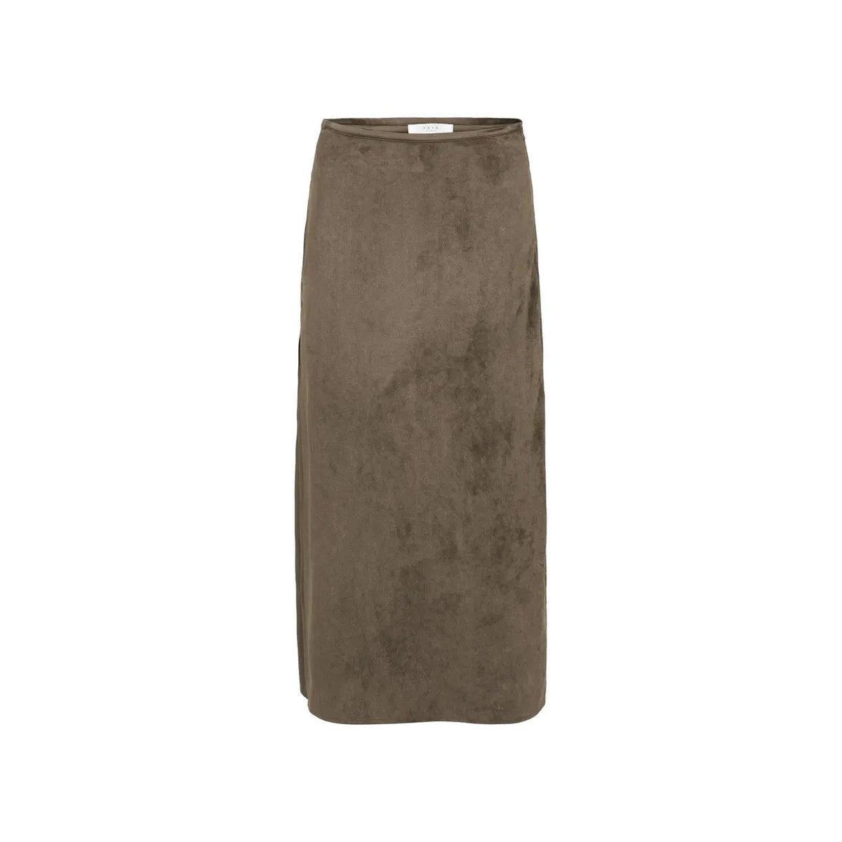 Suedine Midi Skirt