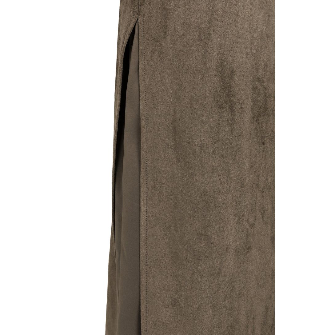 Suedine Midi Skirt