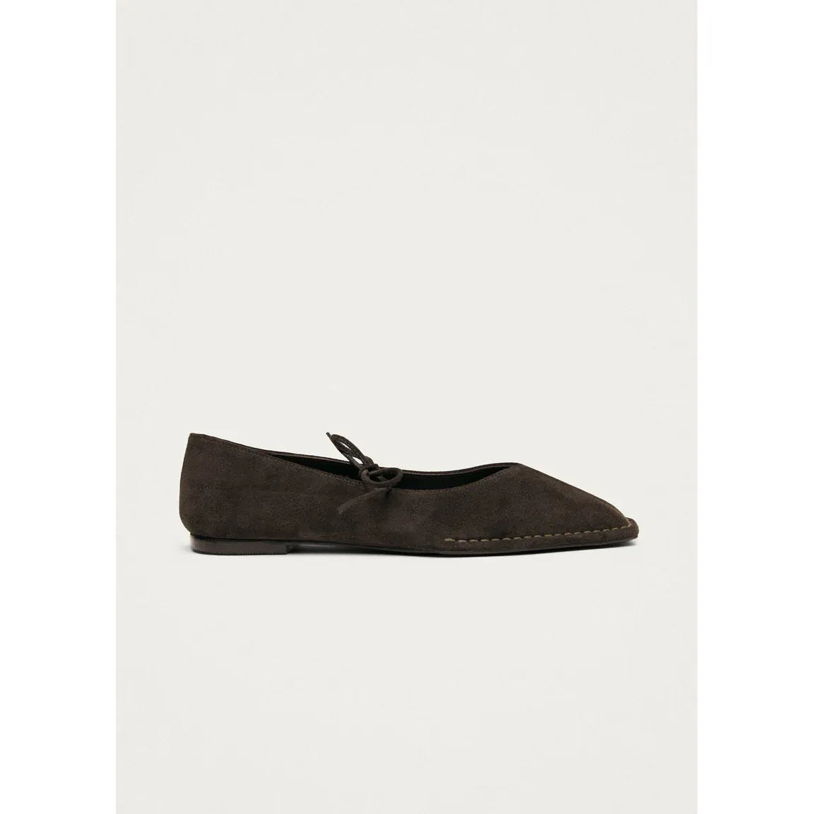 ALOHAS - Sway Suede Coffee Brown Leather Ballet Flats
