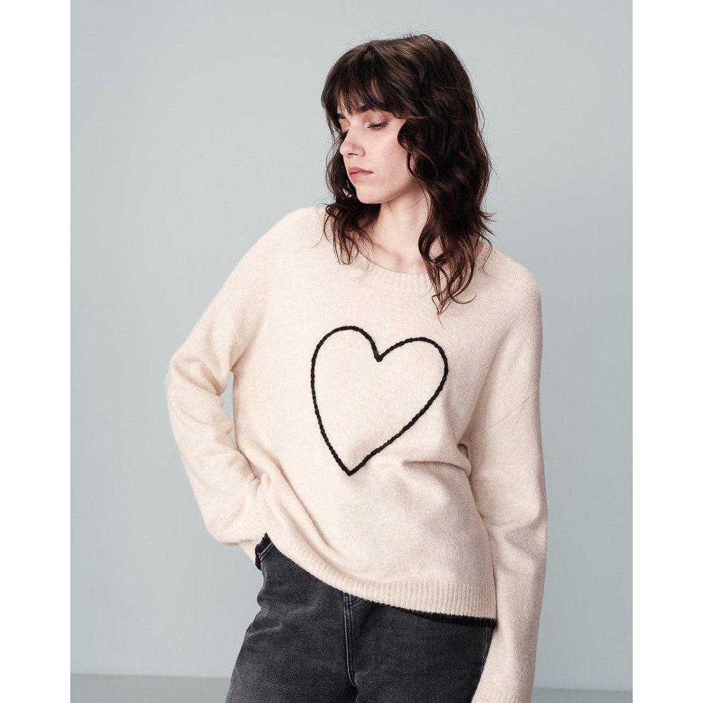 Namaste Embroidered Heart Sweater