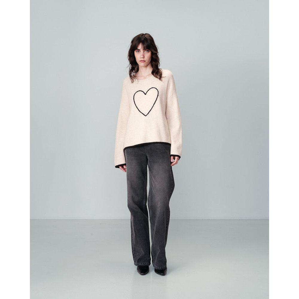 Namaste Embroidered Heart Sweater