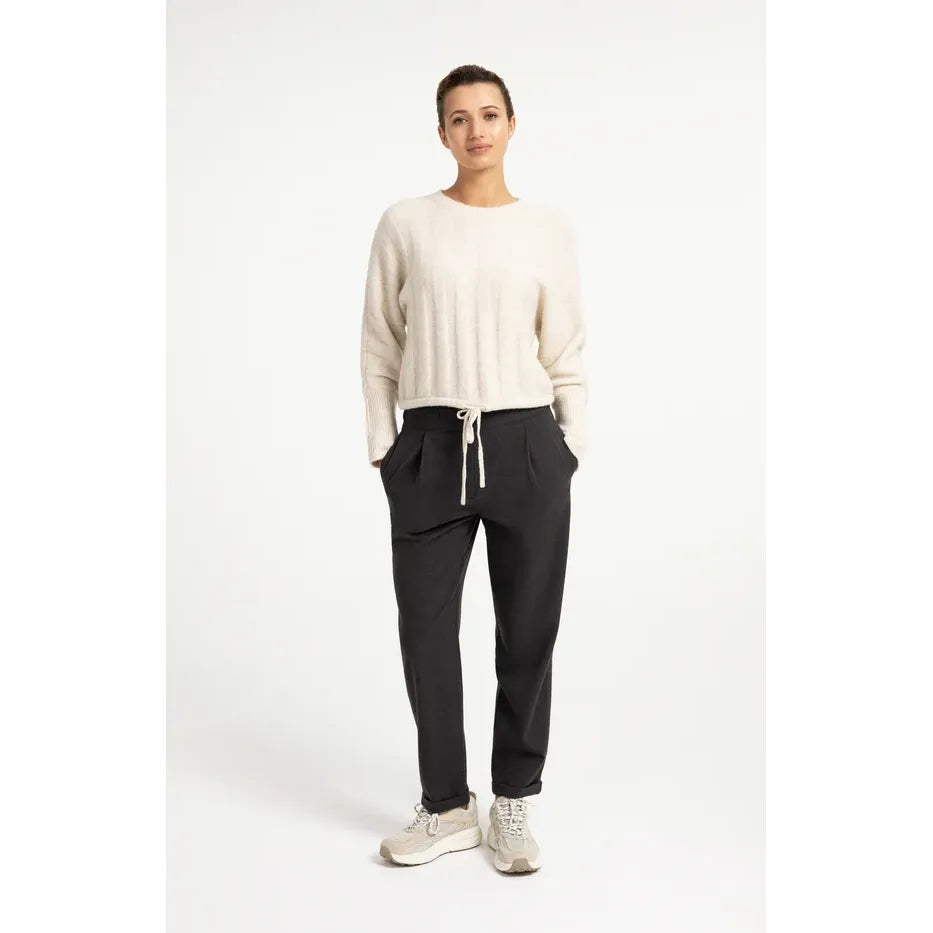 Batwing Sleeve Drawcord Sweater
