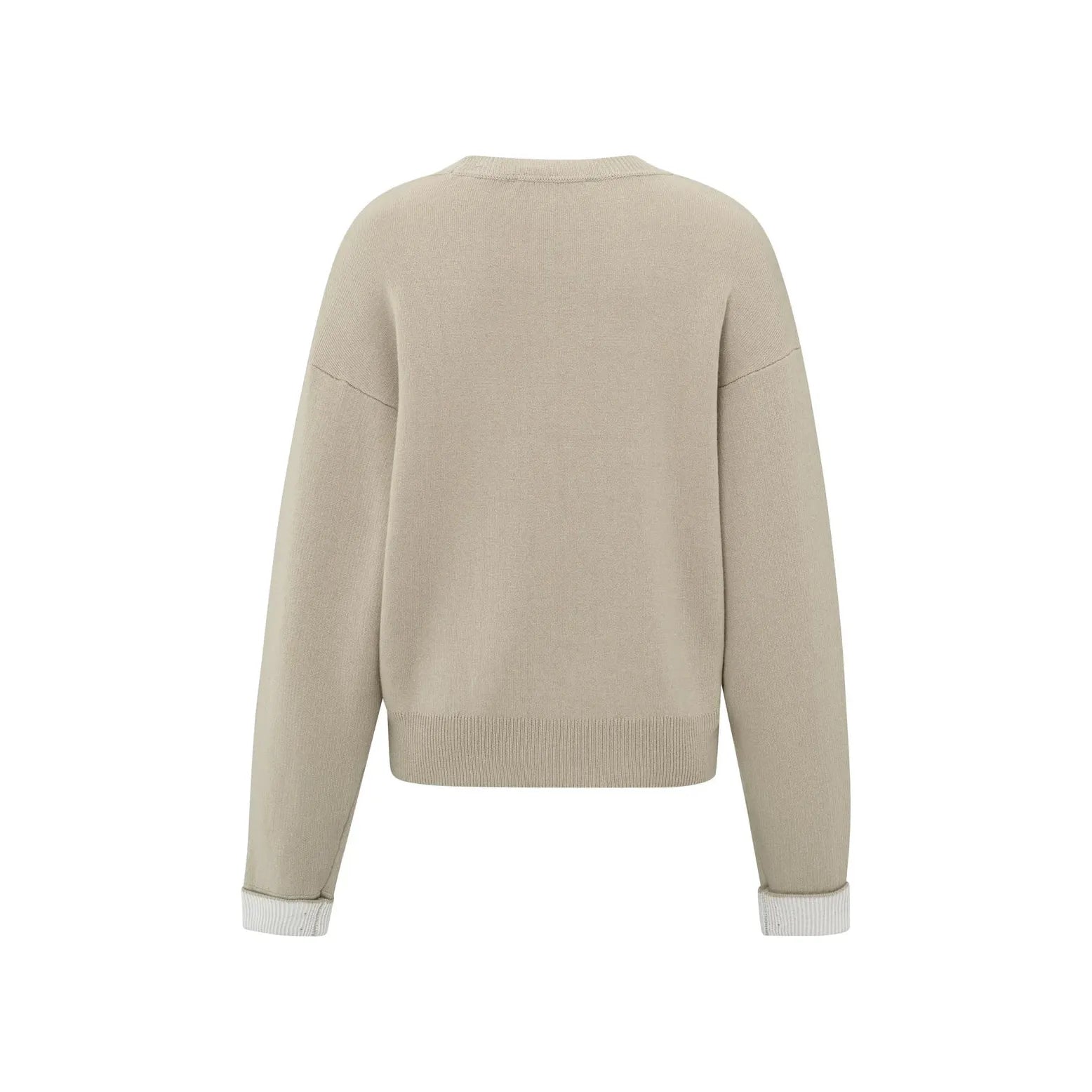 Contrast Hem Relaxed-Fit Sweater