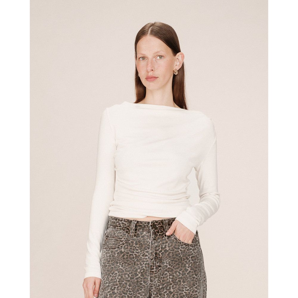 Sioux Draped Long-Sleeve Top