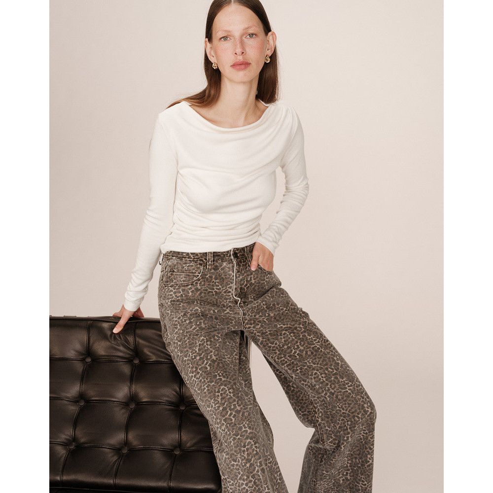Sioux Draped Long-Sleeve Top