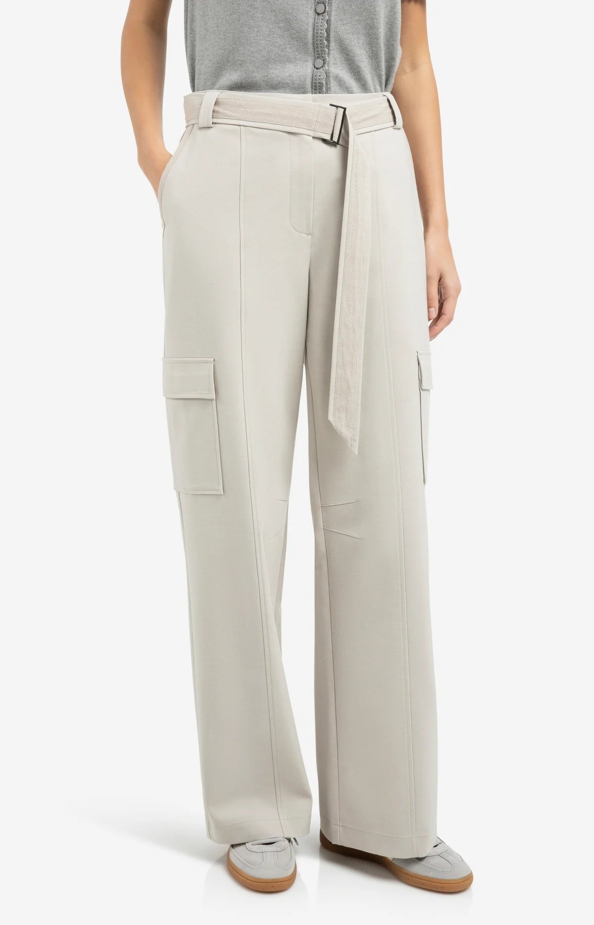 Cargo Woven Wide Leg Trousers