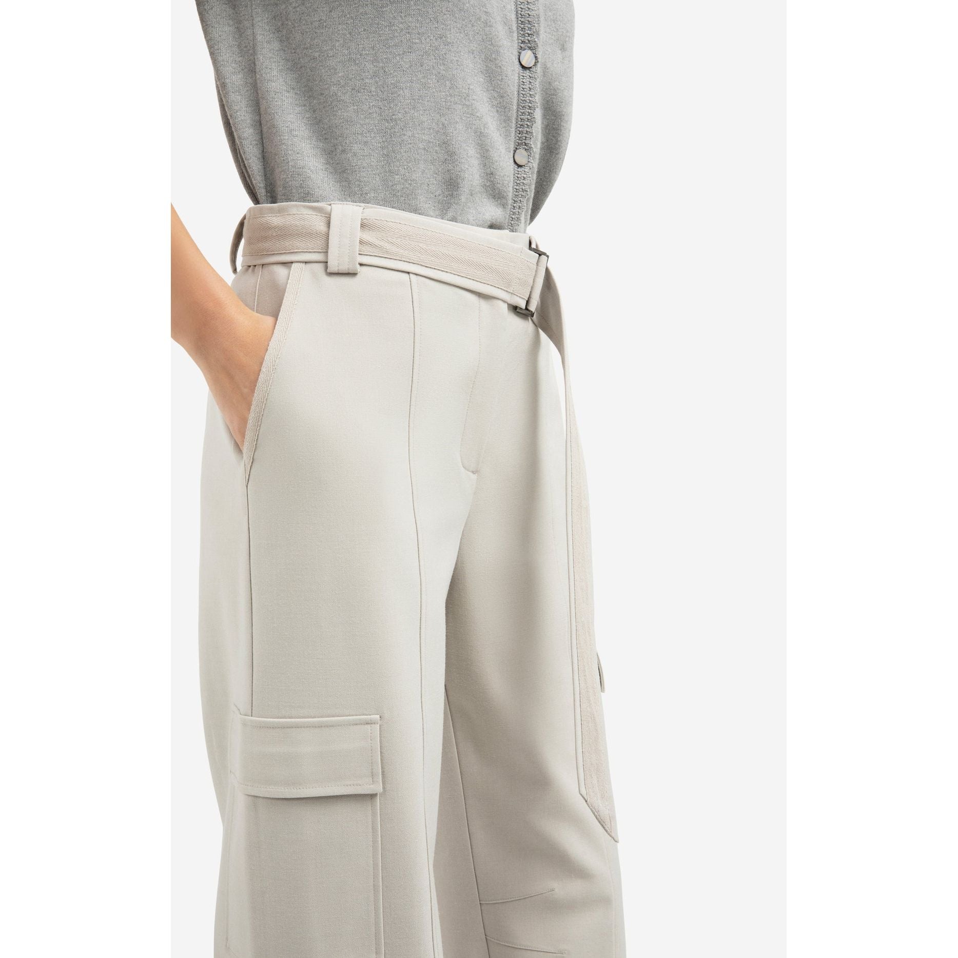 Cargo Woven Wide Leg Trousers