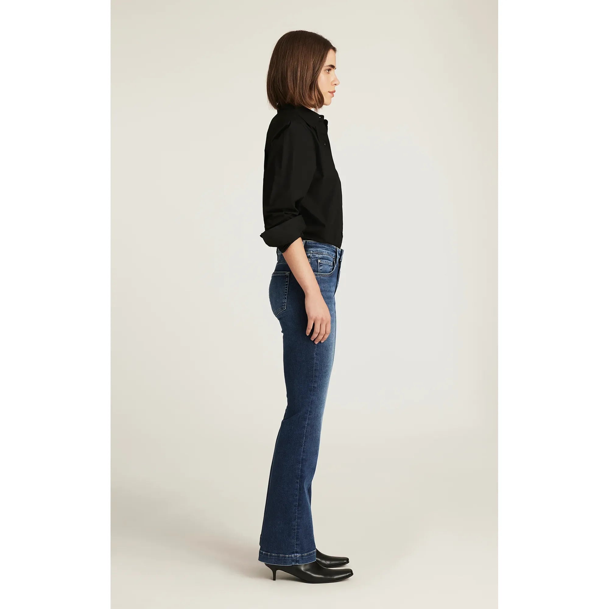 Vicky Dark Brushed Feather Luxe Jean
