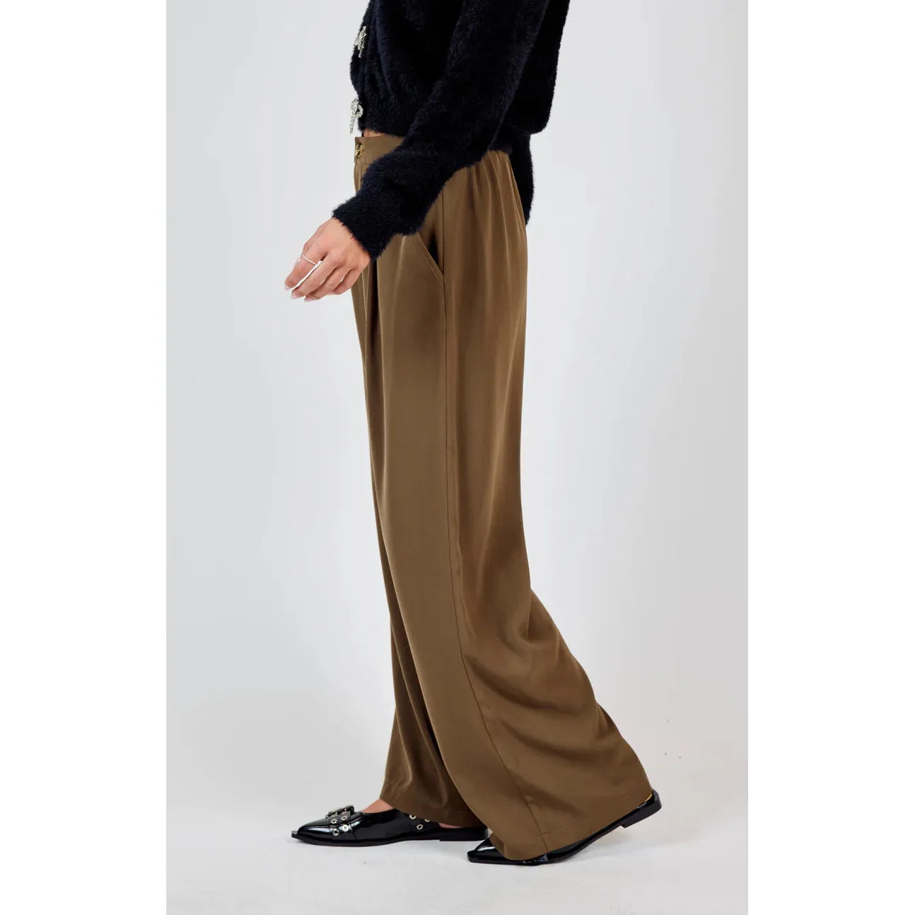 Silent Streets Wide Leg Pleated Pants