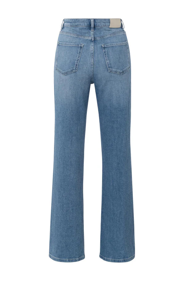 YAYA Wide Leg Blue Denim Jeans