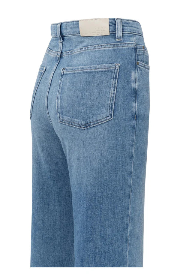 YAYA Wide Leg Blue Denim Jeans