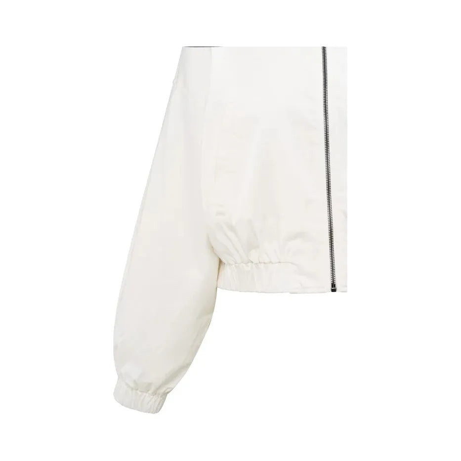 Woven Cropped Summer Bomber Jacket