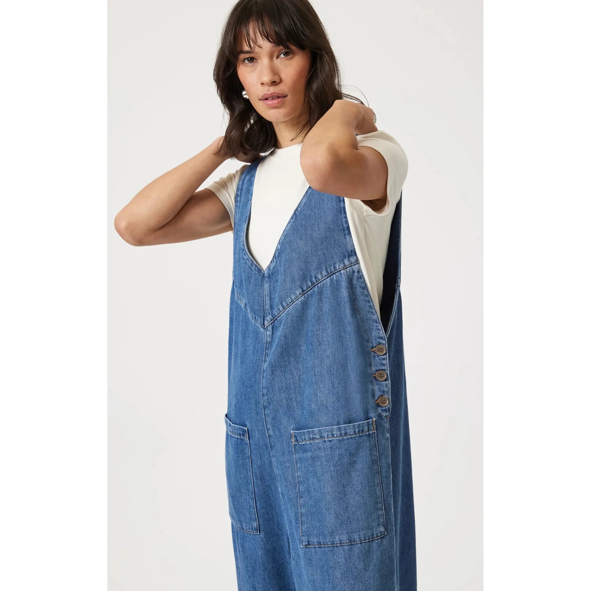 Myra Denim Romper