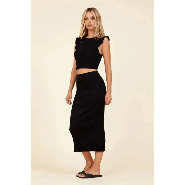 Slim Rib Skirt