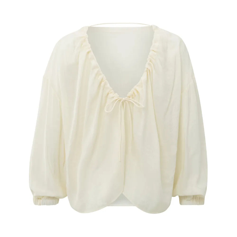 Crinkle Top with Low Back