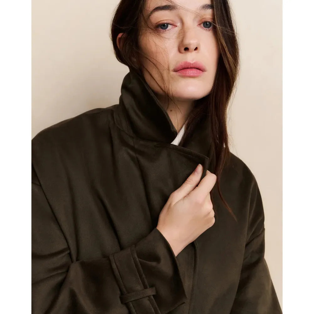 Long Oversized Suedine Jacket