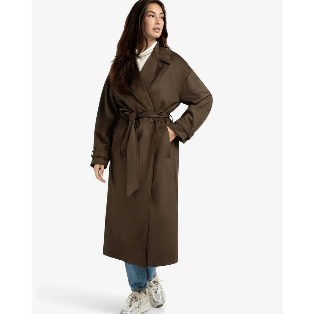 Long Oversized Suedine Jacket