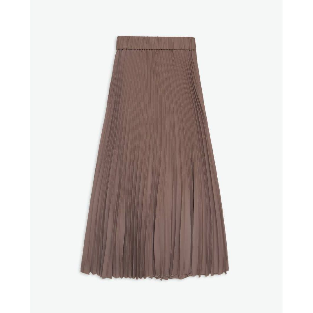 Pleated Skirt with Elastic Waistband
